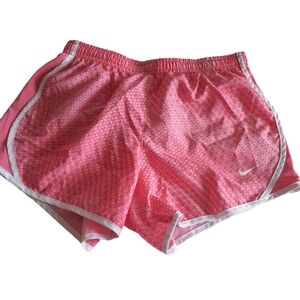 Nike Girls  Dri-FIT Tempo Shorts w/ Inner Panties Mesh Sides Pink White Size M